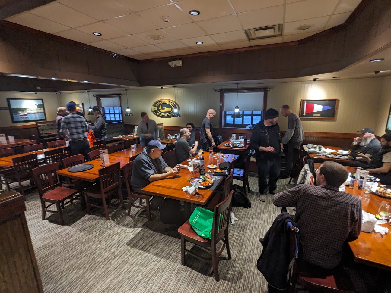 They put us in the back room, a good call