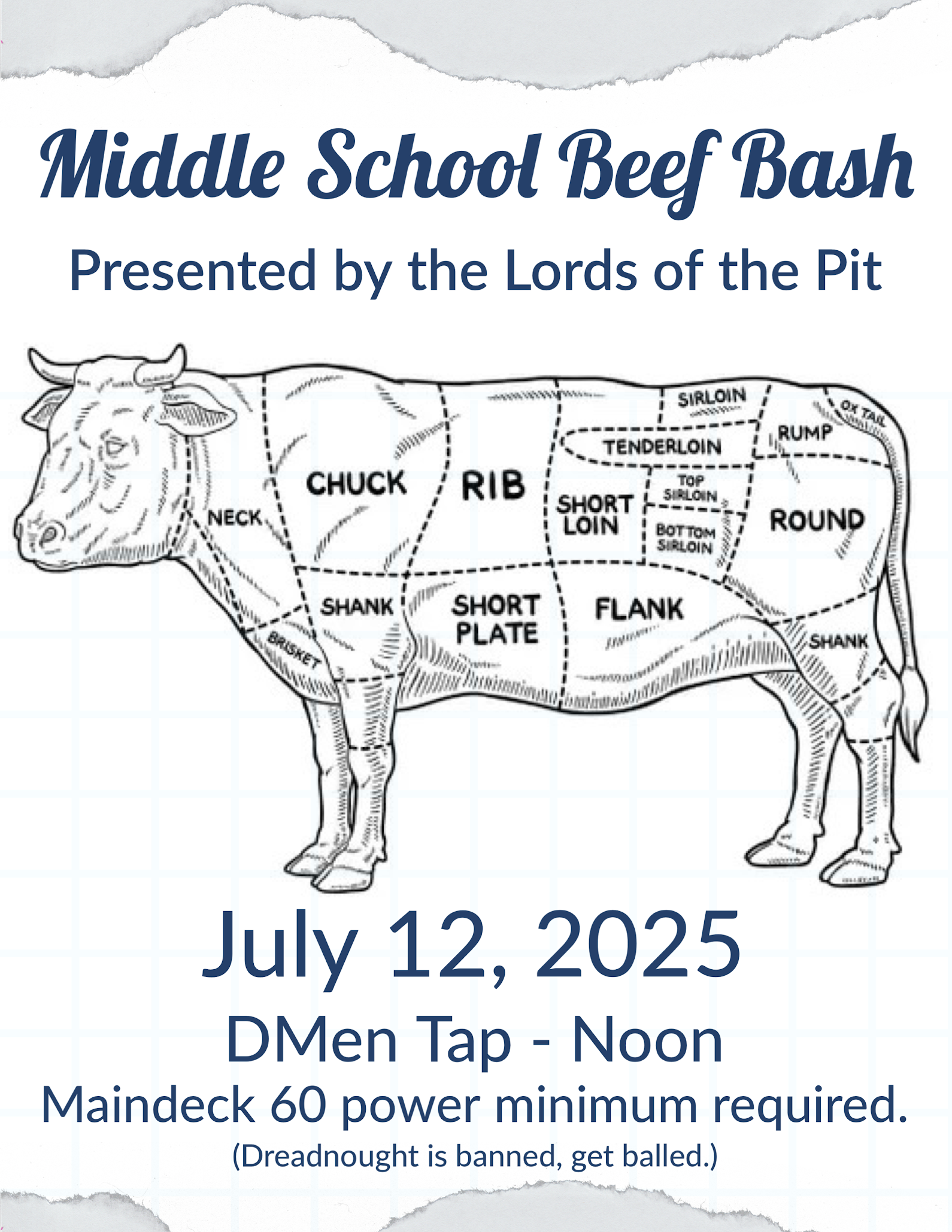 “Beef is when you roll no less than (60) deep.”